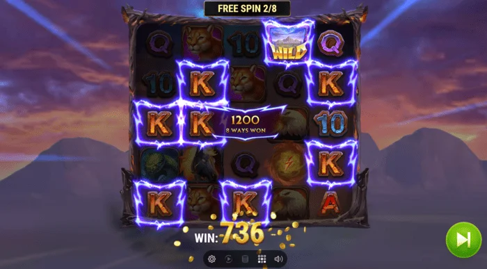 Colt Lightning Inferno wygrana w grze bonusowej